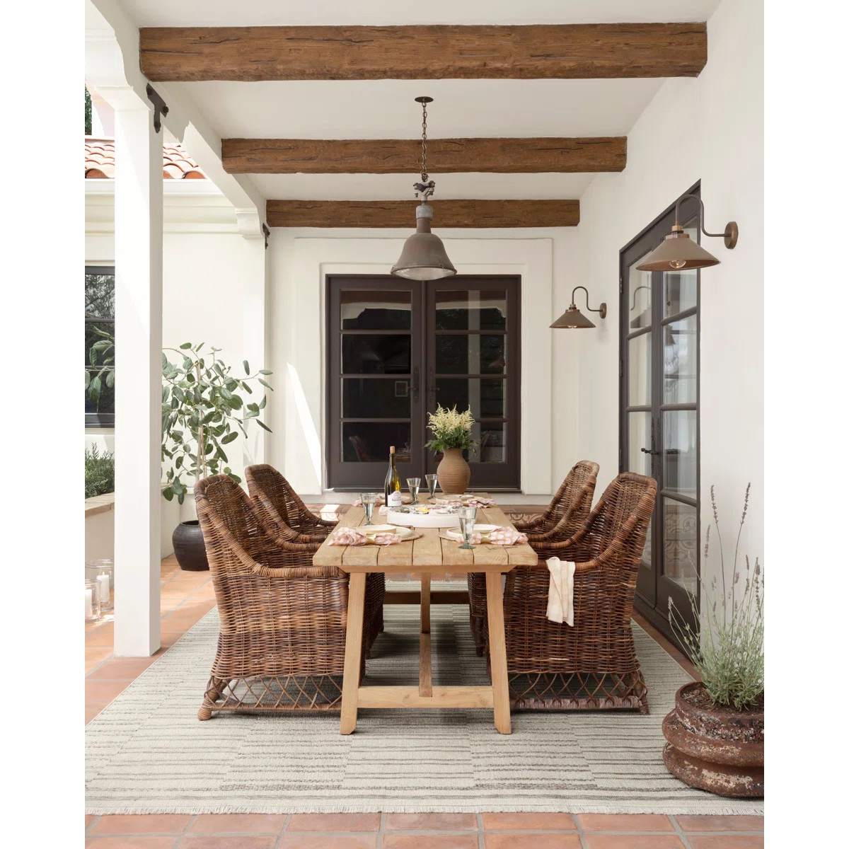 Malibu Brown/Beige Indoor / Outdoor Area Rug | Wayfair North America