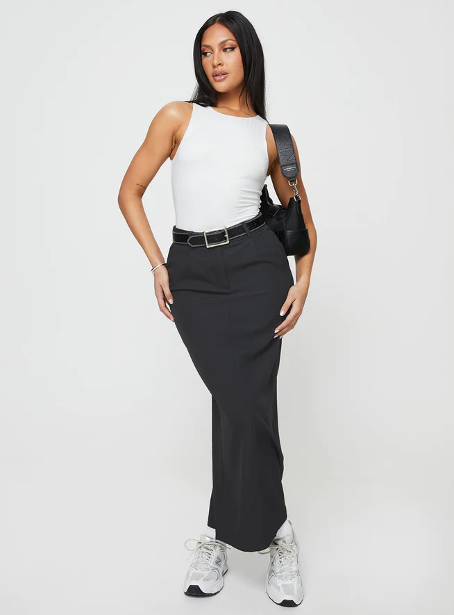 Raquel Maxi Skirt Slate | Princess Polly AU