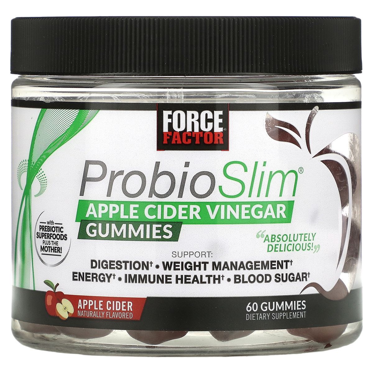 Force Factor ProbioSlim Apple Cider Vinegar Gummies, 60 Gummies | Target