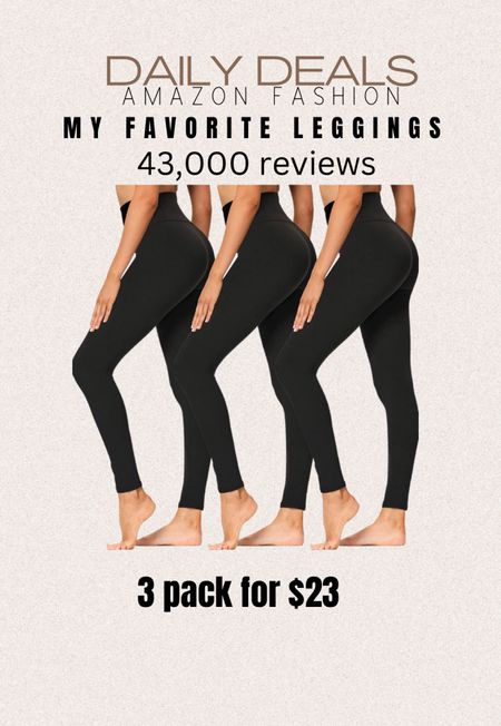 My favorite leggings are on sale! Three pack for $23 I wear a small/medium amazon fashion amazon finds black everyday knit leggings 

#LTKsalealert #LTKunder50
