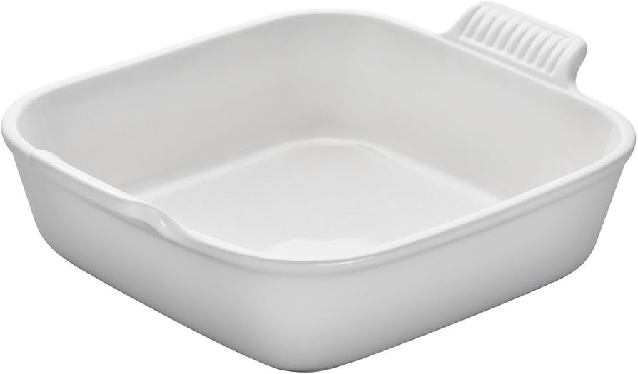 Le Creuset Stoneware Heritage Square Dish, 3 qt. (9"), White | Amazon (US)