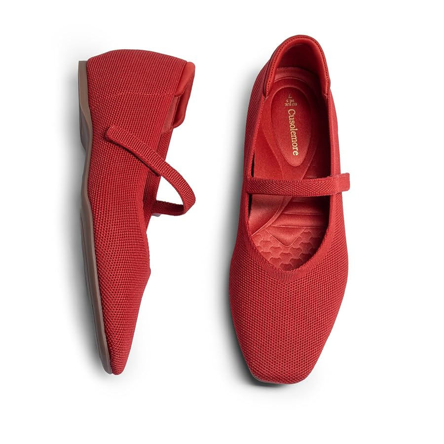 Mary Jane Flat Shoes for Women with Arch Support and Concealed Low Wedge Heel, Comfortable Women ... | Amazon (US)