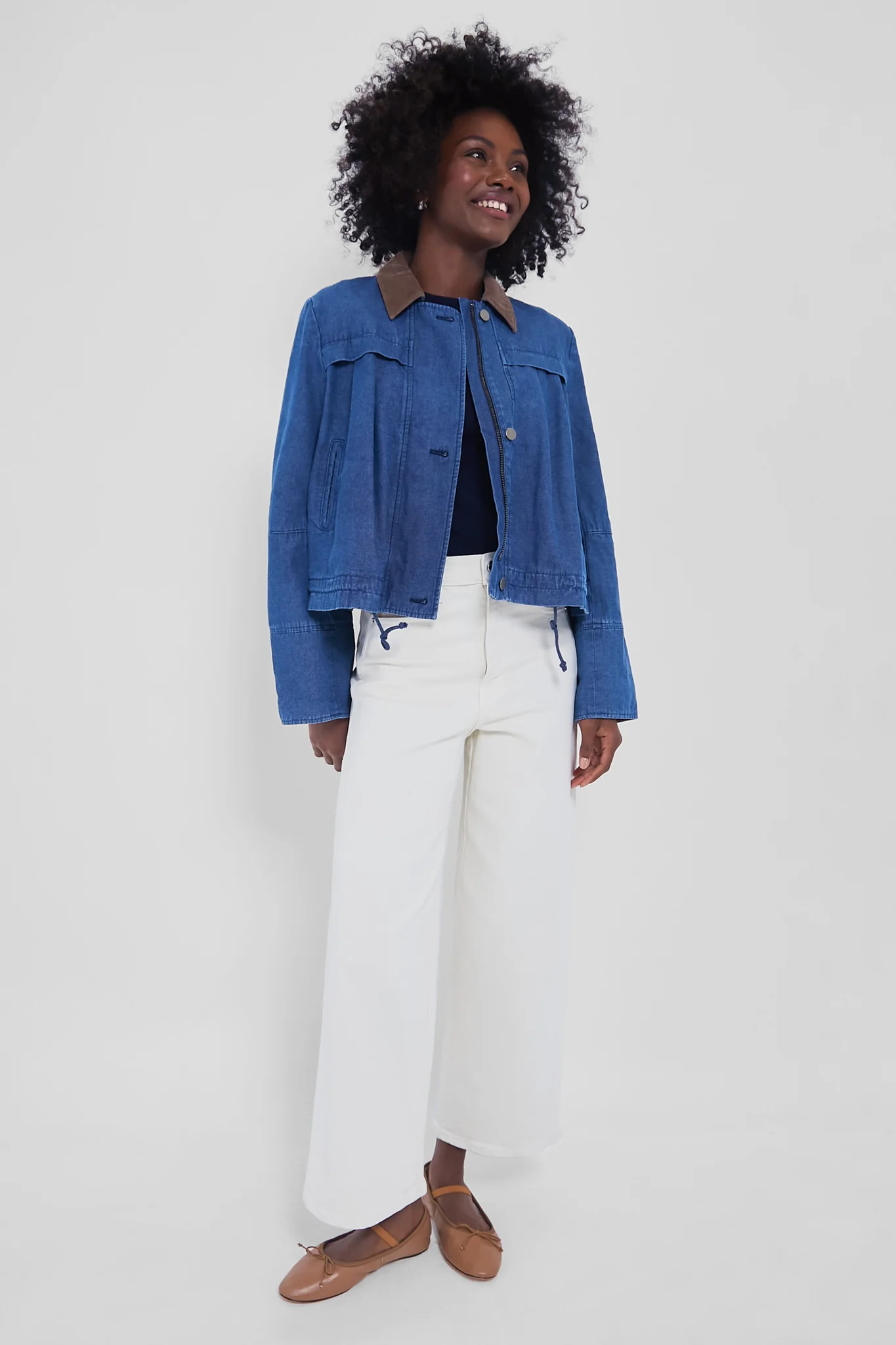 Denim Cropped Connolly Jacket | Tuckernuck (US)