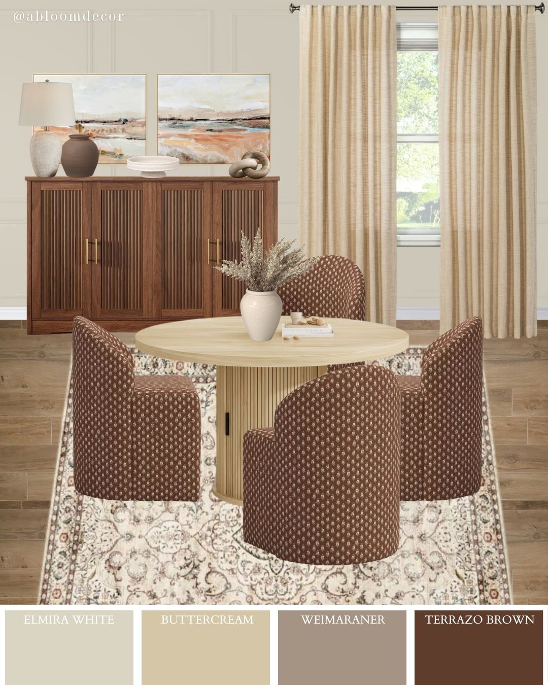 Warm Rust and Cream Traditional Dining Room Design

#LTKHome