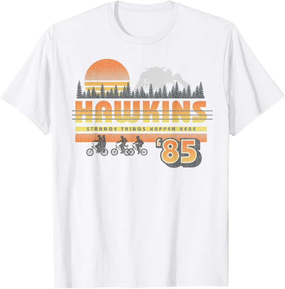 Netflix Stranger Things Hawkins Strange Things 85 Retro T-Shirt | Amazon (US)
