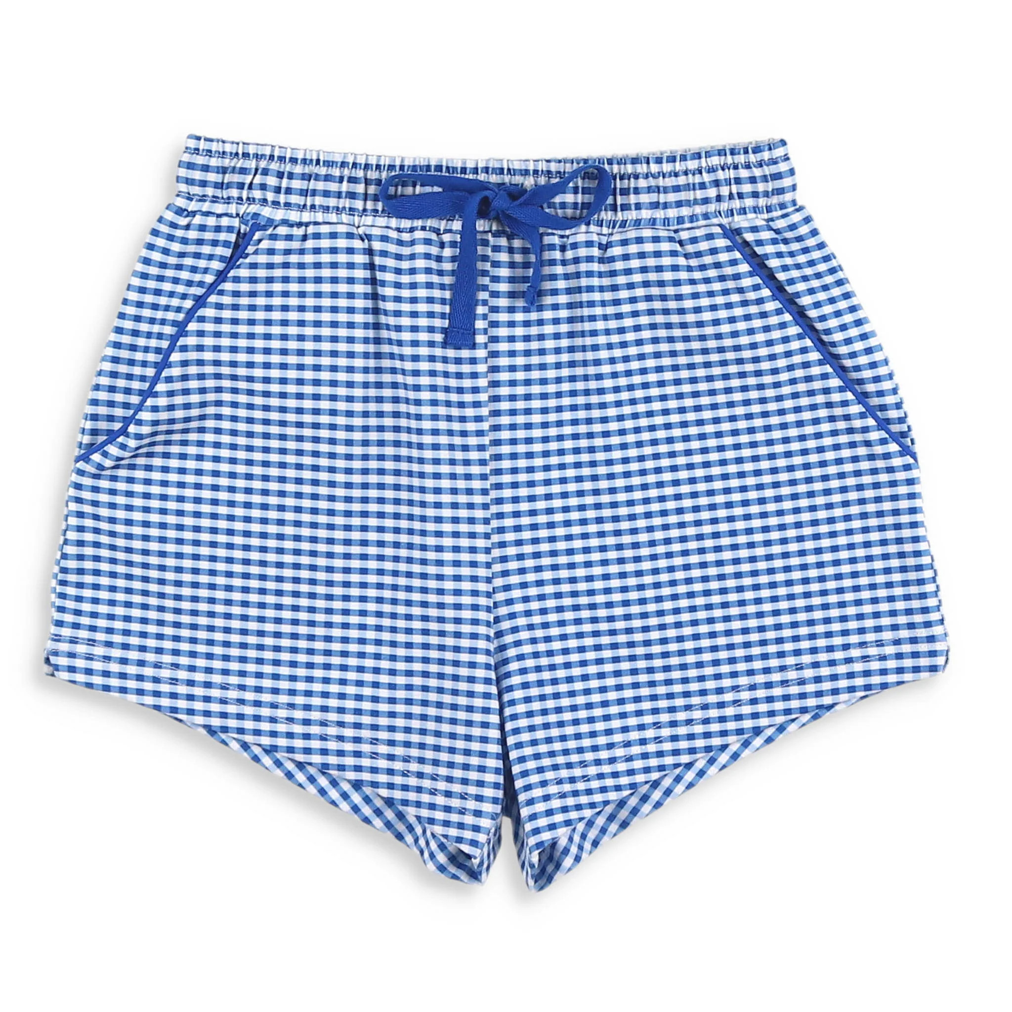 Boys Gameday Check Shrimp Shorts - Royal Blue - Shrimp and Grits Kids | Shrimp and Grits Kids