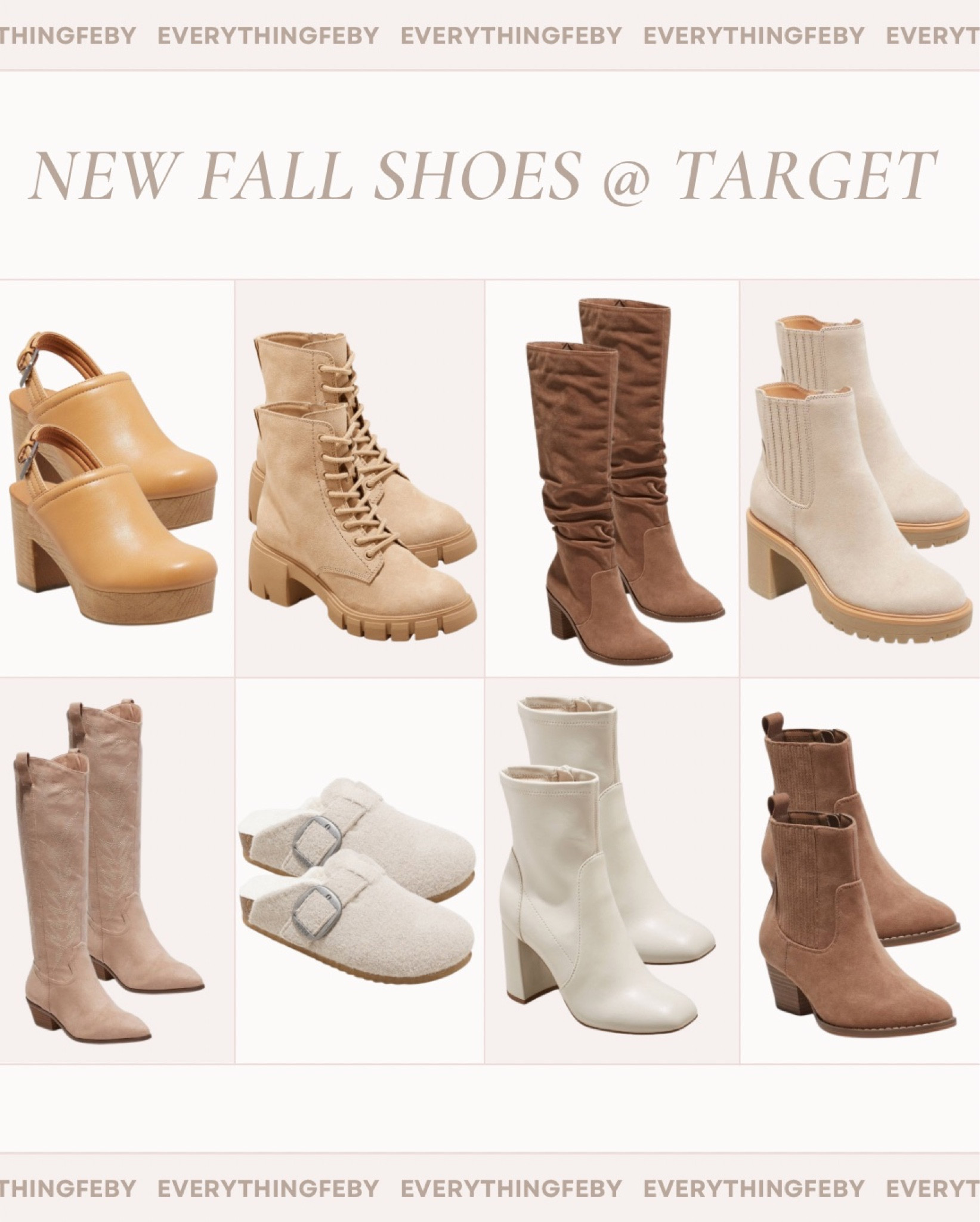 New Fall Shoes @ Target

Ankle boos, tall boots, high knee boots, mules, clog, slippers, neutral cream boots, fall fashion, women fashion, outfit ideas, ootd

#LTKunder50 #LTKSeasonal #LTKshoecrush