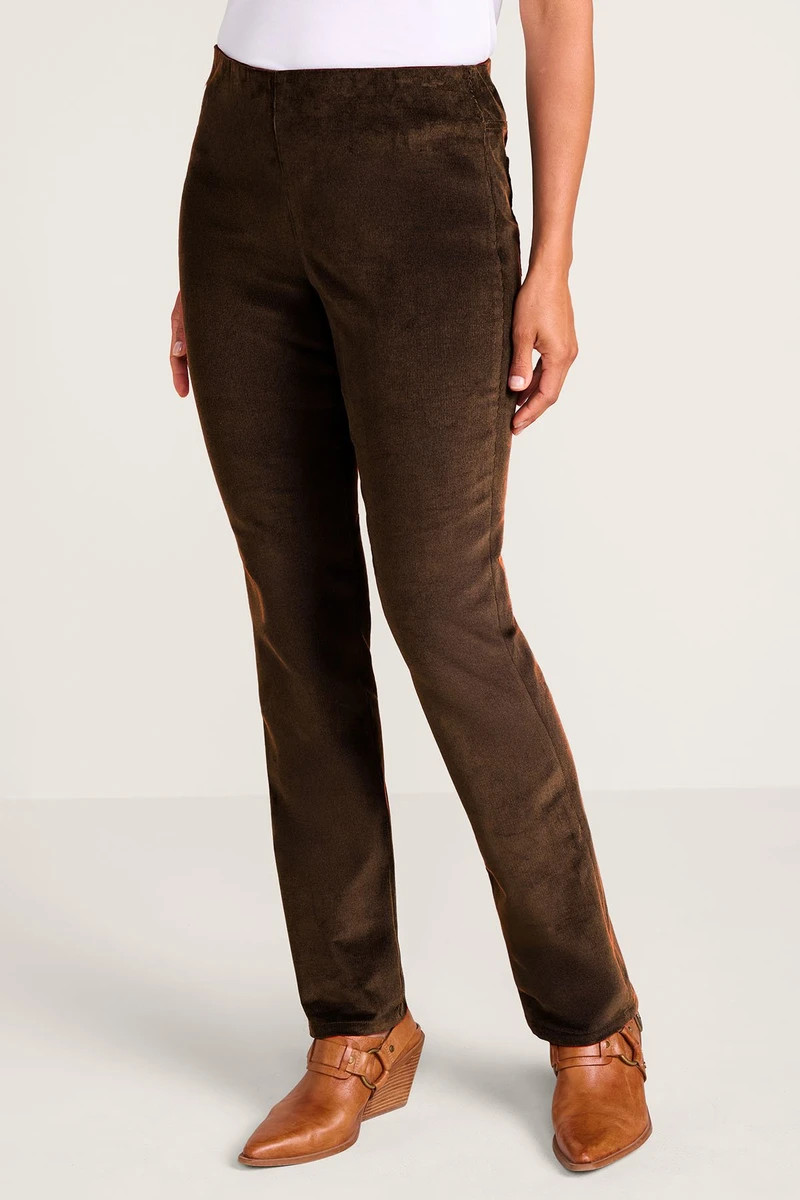 Stretch Cord Pull-On Straight Leg Pants | Soft Surroundings