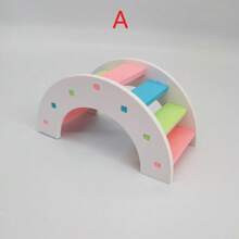 Hamster Play Toys Random Color Rainbow Bridge Seesaw Swing Climb Boredom Breaker Small Animal Activity Toy DIY Hamster Cage Accessories | SHEIN
