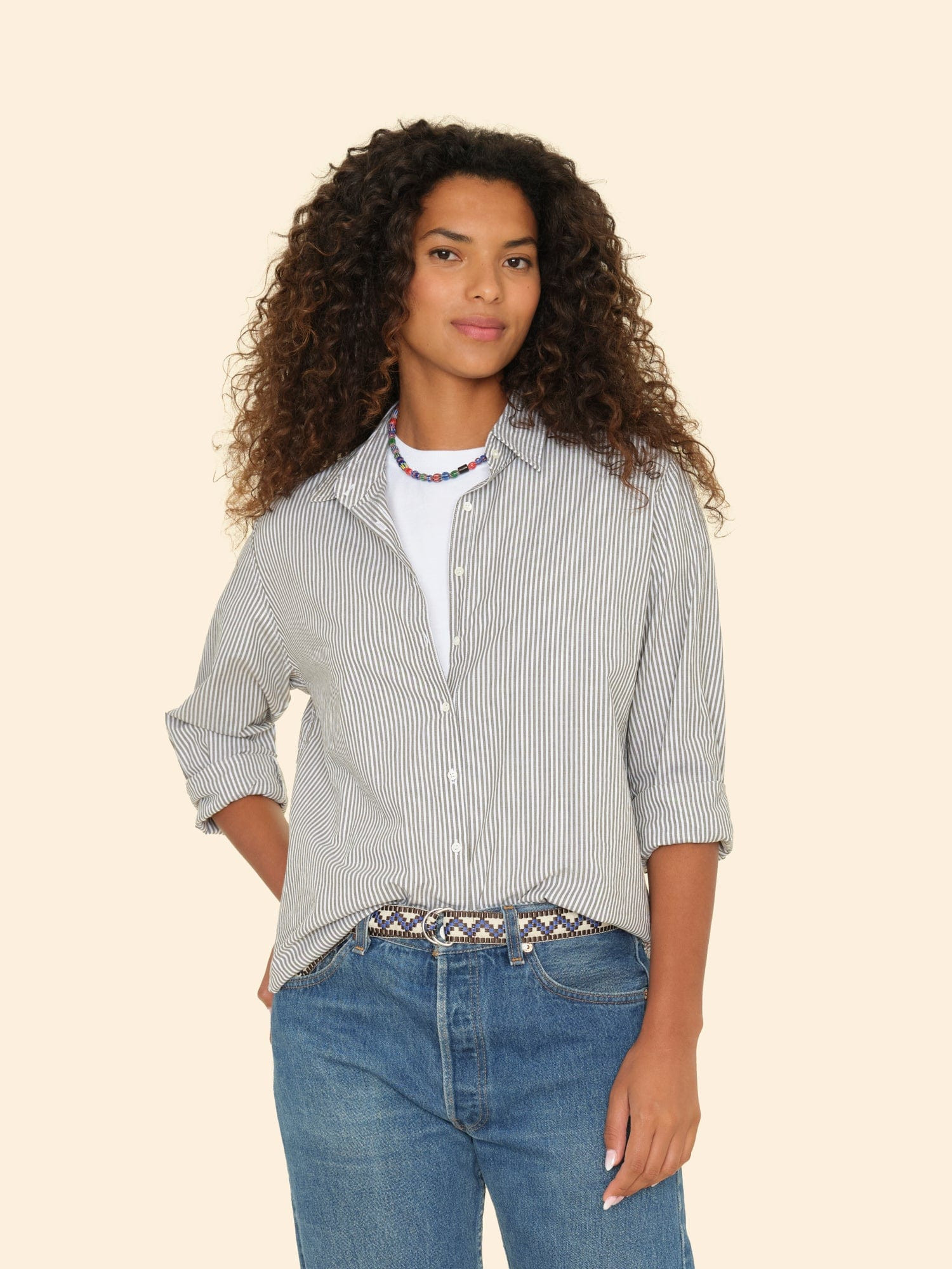 Sage White Beau Shirt | Xirena