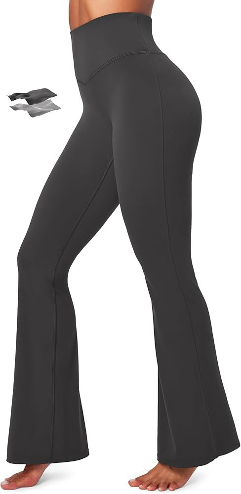 Amazon.com: IUGA Flare Leggings for Women Tummy Control Flared Leggings No Front Seam Yoga Pants ... | Amazon (US)