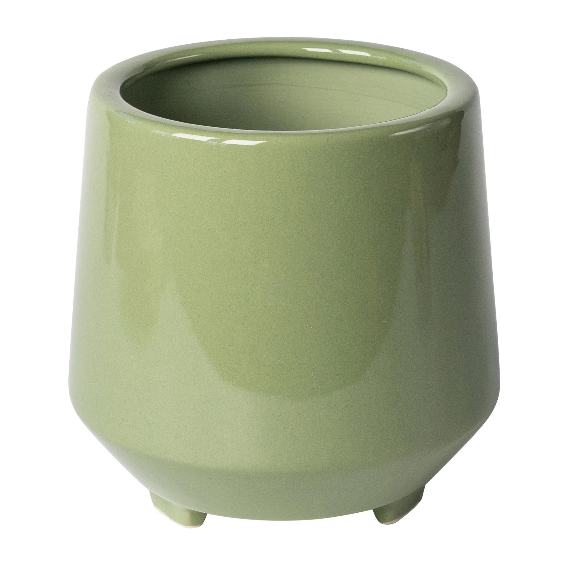 Better Homes & Gardens Pottery 6" Keiran Ceramic Planter,Green - Walmart.com | Walmart (US)