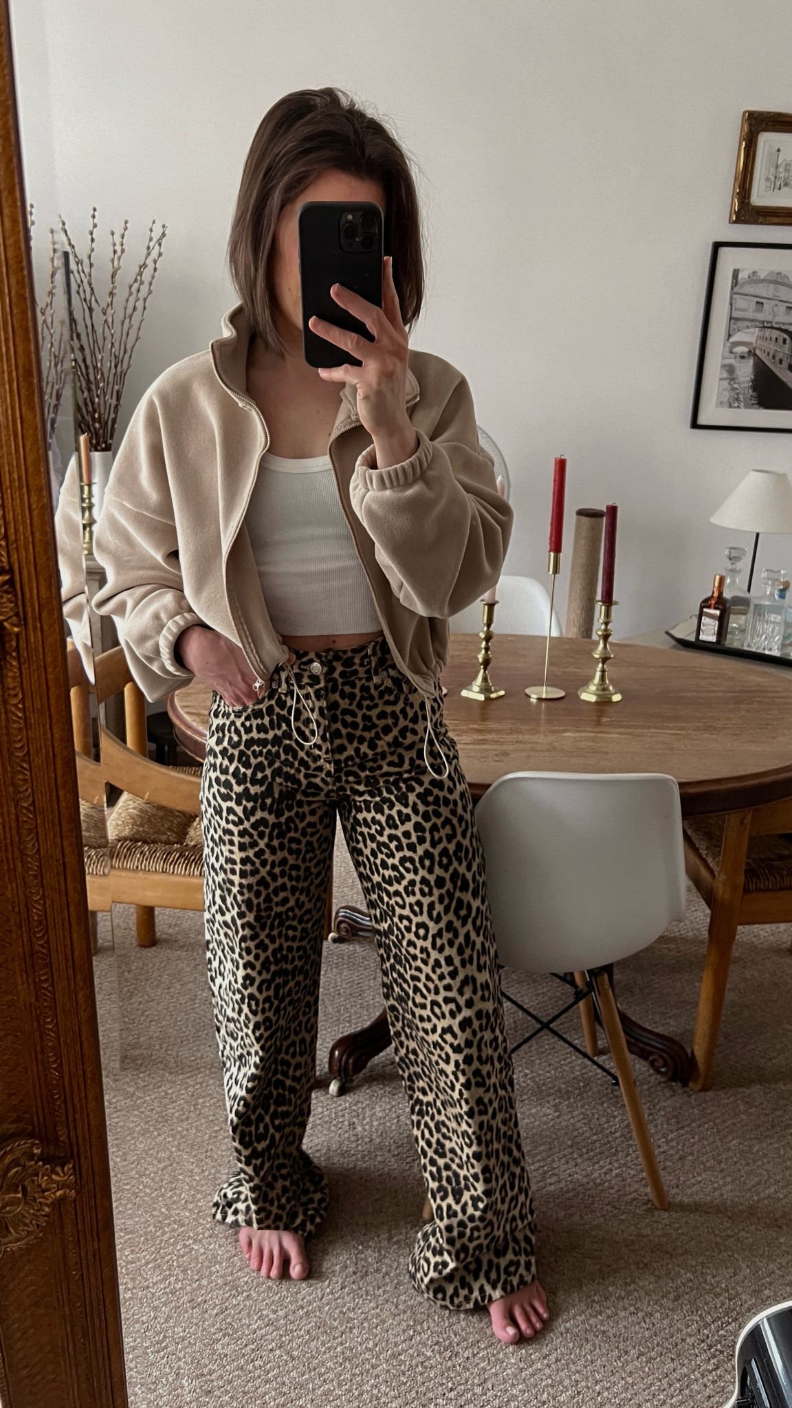 Leopard denim. Leopard printed trousers. Fall outfit inspo. Fall style. European style. Autumn style. Autumn outfit. 

#LTKFindsUnder50