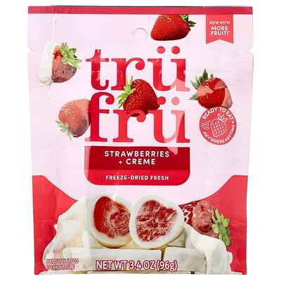 Tru Fru, Freeze-Dried Fresh, Strawberries + Creme, 3.4 oz (96 g) | iHerb