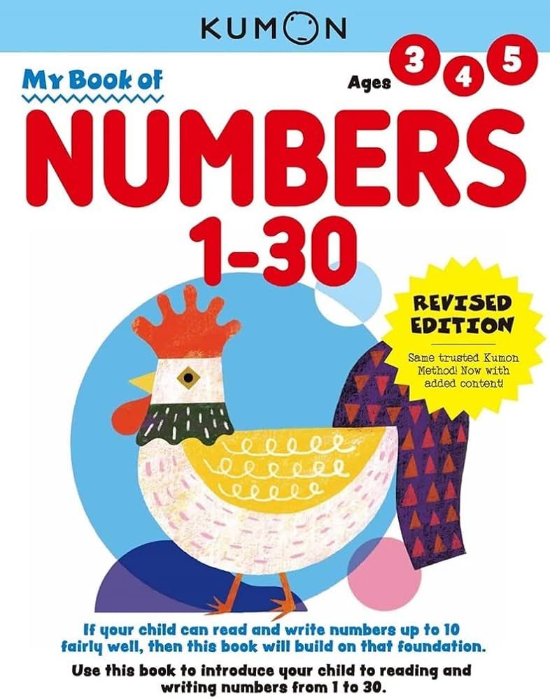 Kumon My Book of Numbers 1-30 (Revised Ed, Math Skills), Ages 3-5, 80 pages | Amazon (US)