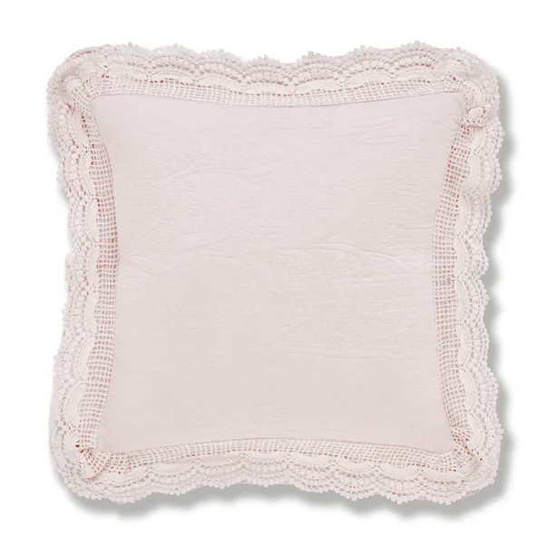 Lace Edge Blush Cushion | Dunelm (migrated)