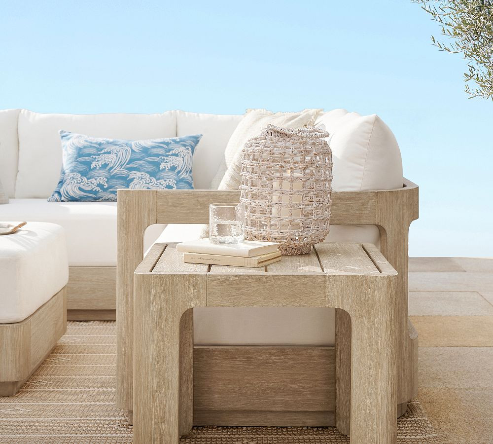 Conrad Woven Lantern - Whitewash | Pottery Barn (US)