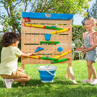 Playhouse Waterwall - Sensory Water Table | Wooden Waterfall Play Table with 27 Accessories | Educational Toy for Kids Ages 3+ | Target