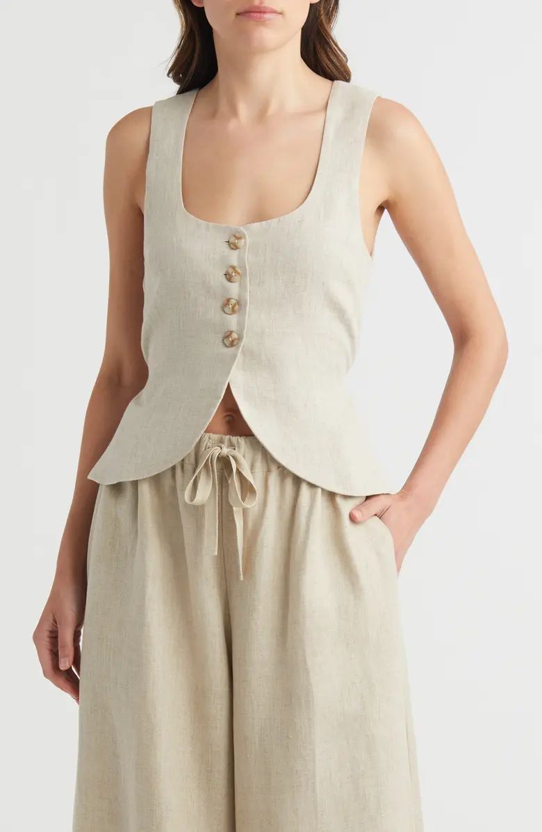 Faithfull the Brand Stanze Linen Vest | Nordstrom | Nordstrom