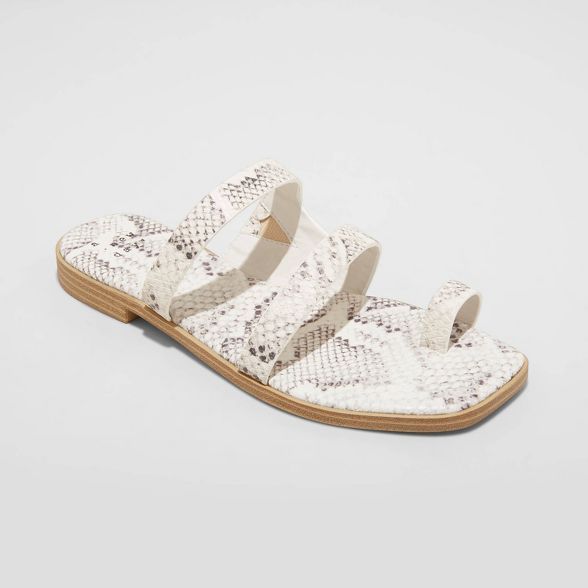 Women's Marilyn Toe Loop Slide Sandals - A New Day™ | Target