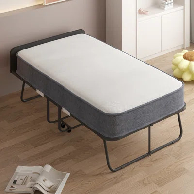 Ebern Designs Folding Bed With Mattress For Adults, 75 ''l X 38''w Rollaway Bed With 5'' Memory Foam Mattress, Portable Foldable Bed With Dustproof Ba | Wayfair North America