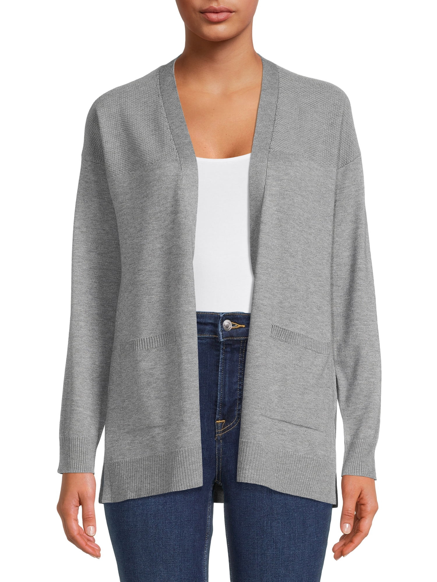Time and Tru Women's Open Front Cardigan Sweater | Walmart (US)