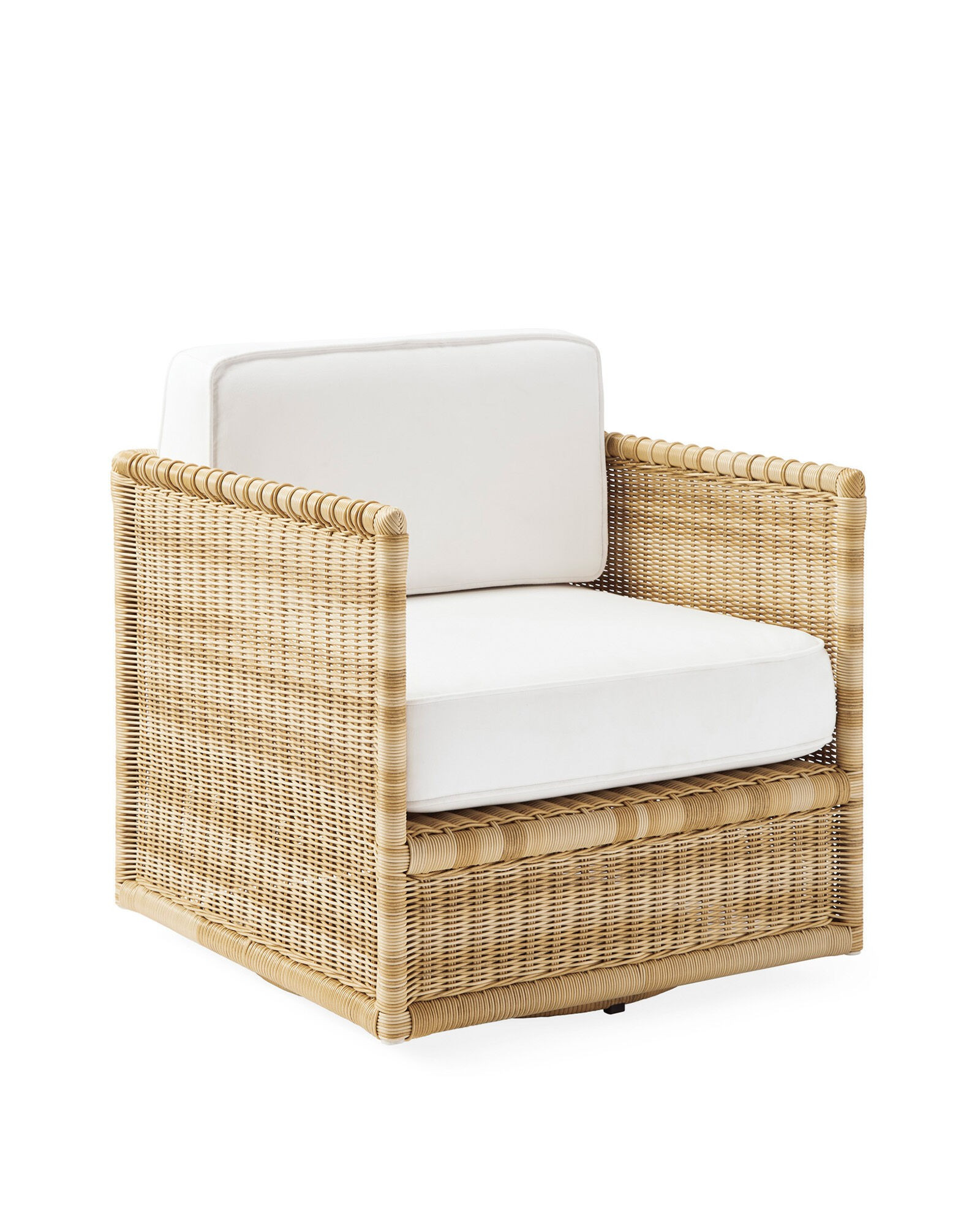Pacifica Swivel Chair - Light Dune | Serena and Lily