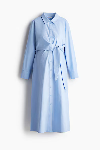 H & M - MAMA Before & After Shirt Dress - Blue | H&M (US + CA)