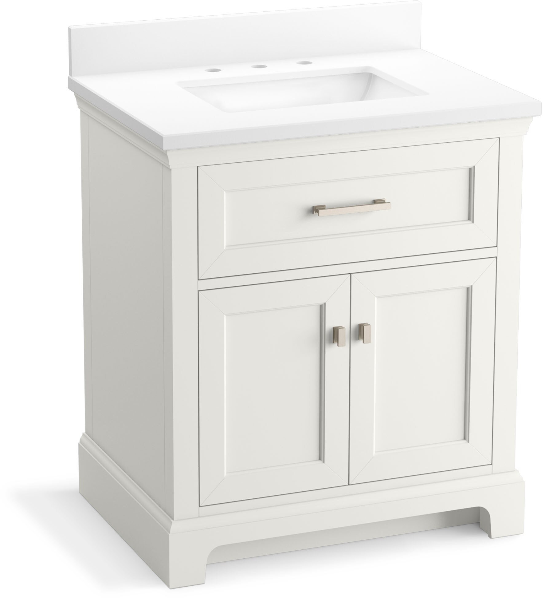 KOHLER Charlemont 30-in White Undermount Single Sink Bathroom Vanity with Pure White Quartz Top | 29260-BD1-0 | Lowe's
