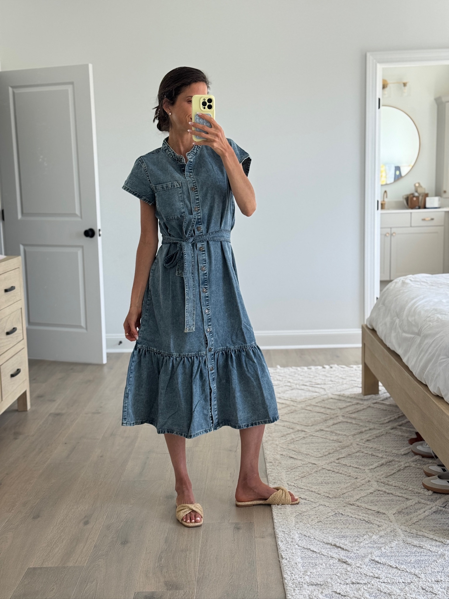 Denim dresses are having a moment and this one is SO good for summer. Easy to throw on with sandals for everyday wear, vacation, brunch, errands, or casual summer nights. Love finding pieces that are cute, comfortable, and actually wearable for real life.

#denimdress #summerstyle #casualoutfit #everydayfashion #affordablefashion #momstyle #summeroutfitideas #targetstyle #amazonfashion #walmartfashion #resortcasual #easyoutfit #summerwardrobe #coastalstyle #effortlessfashion

#LTKSeasonal #LTKootd #LTKmomlife