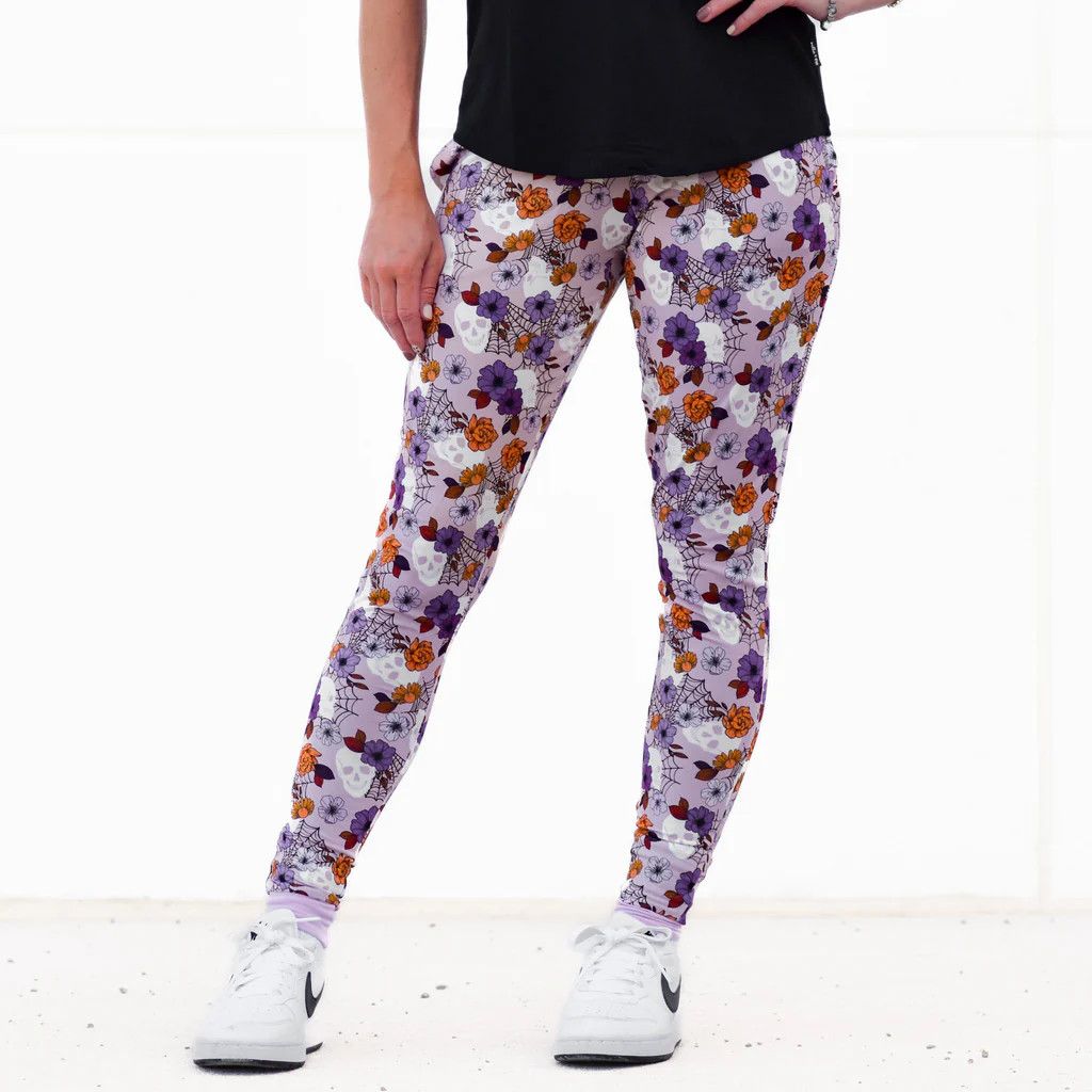 MAMA JOGGERS- Lavender Skulls | millie + roo