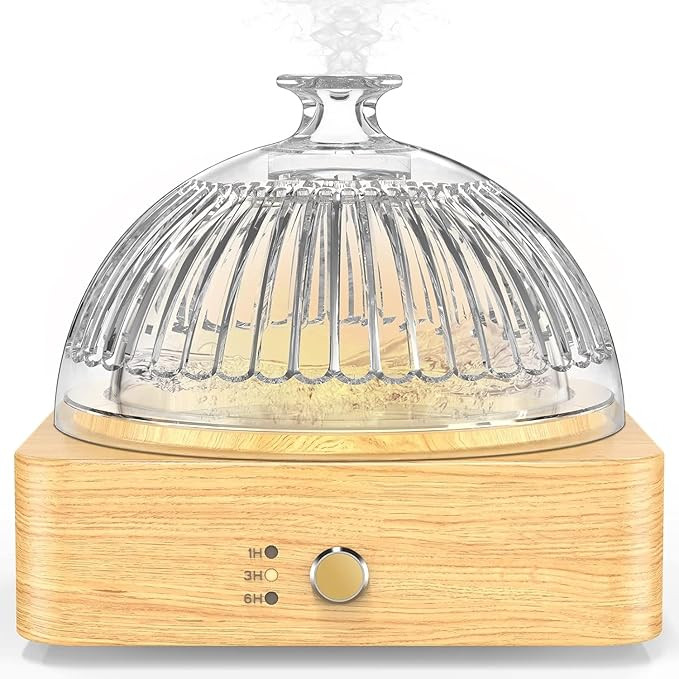 Glass Essential Oil Diffuser Humidifier, 200ml Ultrasonic Aroma Diffusers with Glass Reservoir Wo... | Amazon (US)