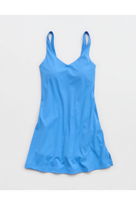 OFFLINE By Aerie Real Me Low Key Mini Dress Women's Tidal Blue XXS | Aerie