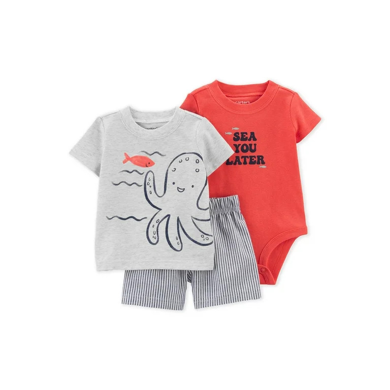 Carter's Child of Mine Baby Boy Shorts Outfit Set, Sizes 0-24M | Walmart (US)