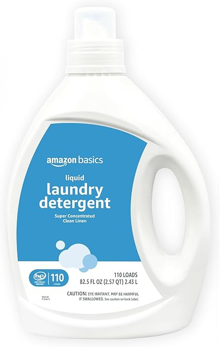 Amazon Basics Concentrated Liquid Laundry Detergent, Clean Linen Scent, HE Compatible, 110 Loads,... | Amazon (US)