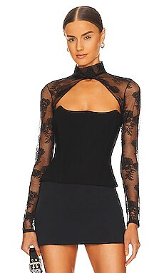 fleur du mal Bouquet Lace Shrug in Black from Revolve.com | Revolve Clothing (Global)