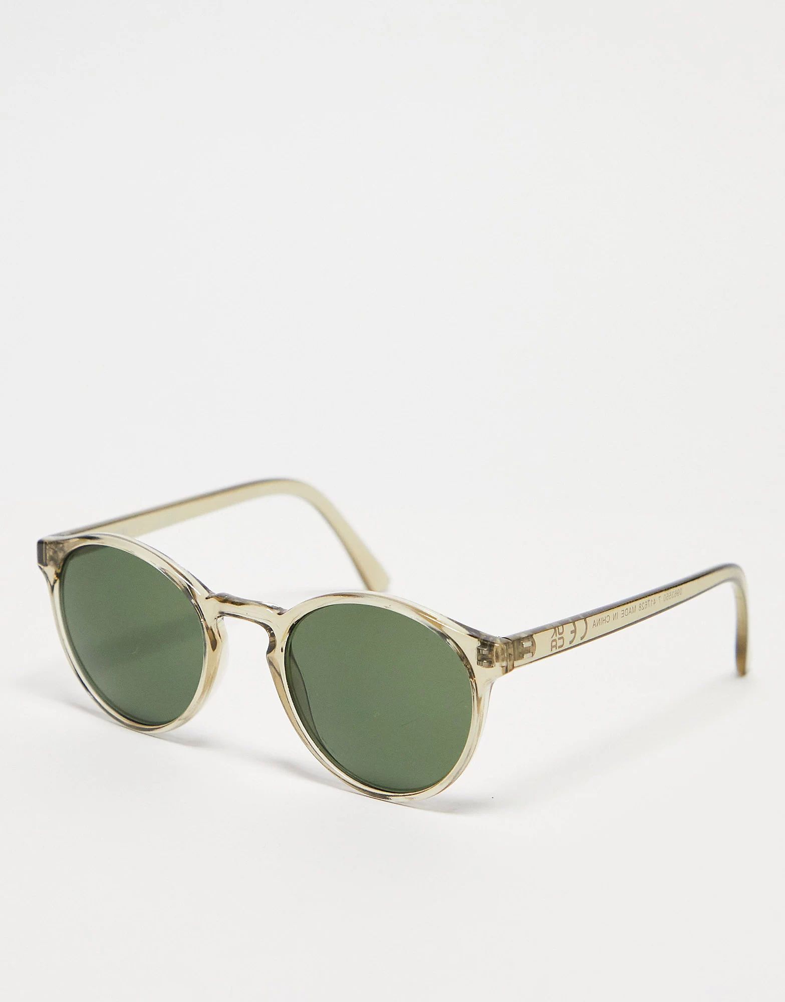 Weekday Spy round sunglasses in beige | ASOS (Global)