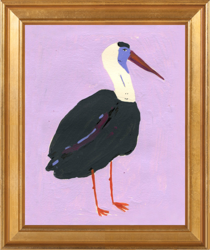 Black Stork Bird | Artfully Walls