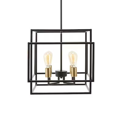 CO-Z 4-Light Black Modern/Contemporary Geometric LED Pendant Light | Lowe's