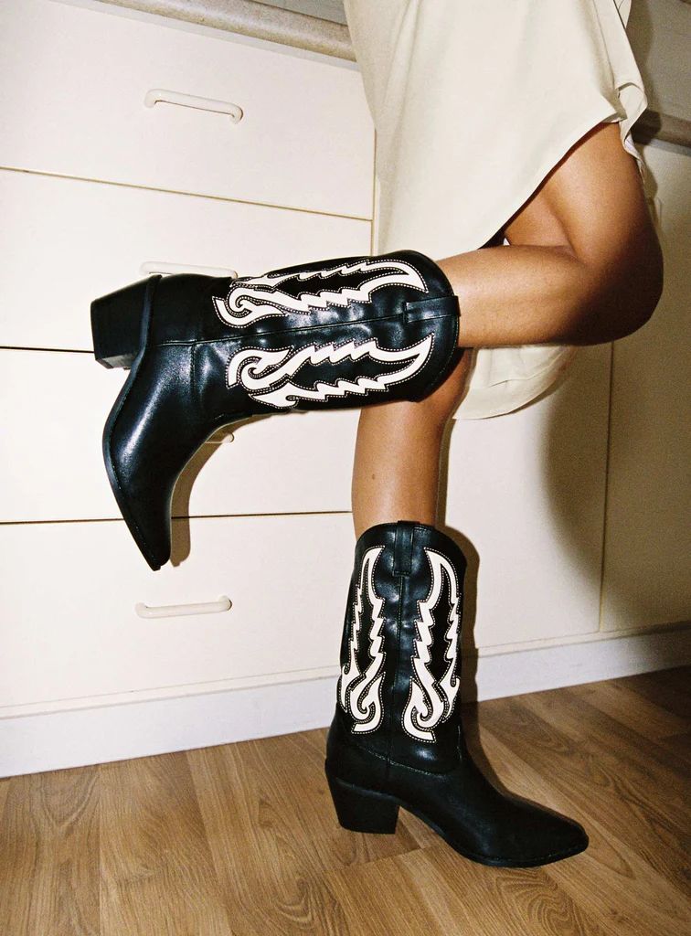 Billini Norva Boots Black / Bone | Princess Polly US