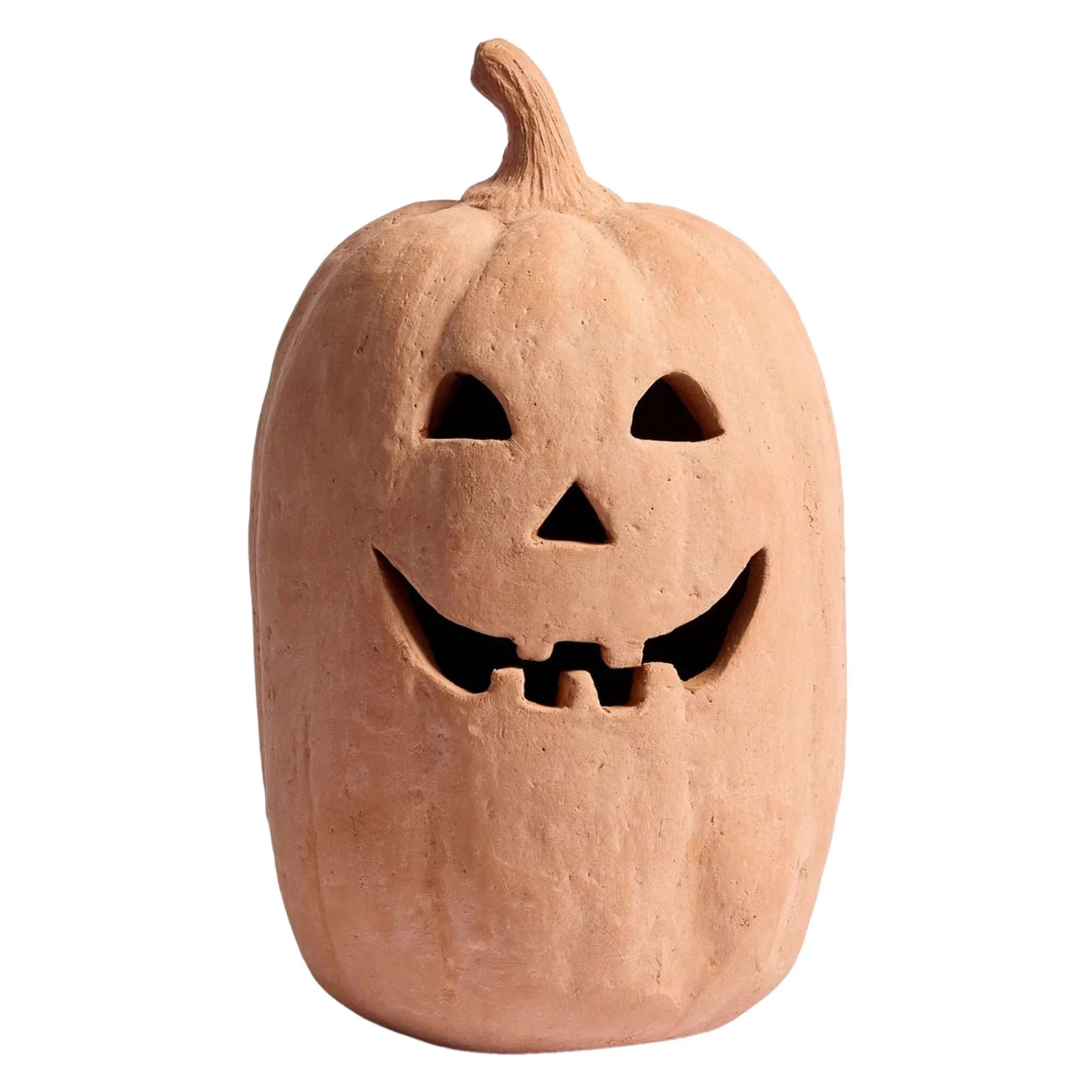 Halloween Brown Clay Tall Pumpkin Outdoor Decoration, 6.3"H, by CAUYDY | Walmart (US)