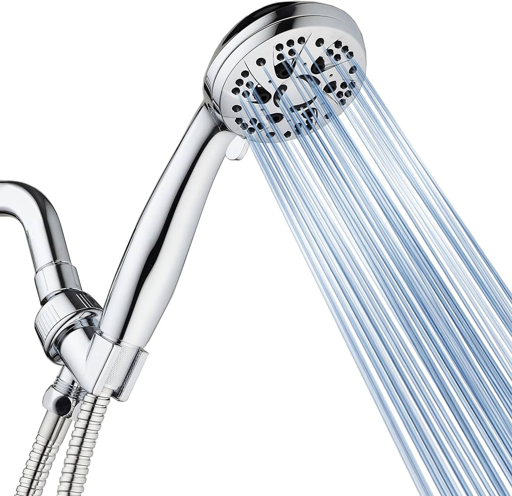 AquaDance High Pressure 6-Setting 3.5" Chrome Face Handheld Shower with Hose for the Ultimate Sho... | Amazon (US)