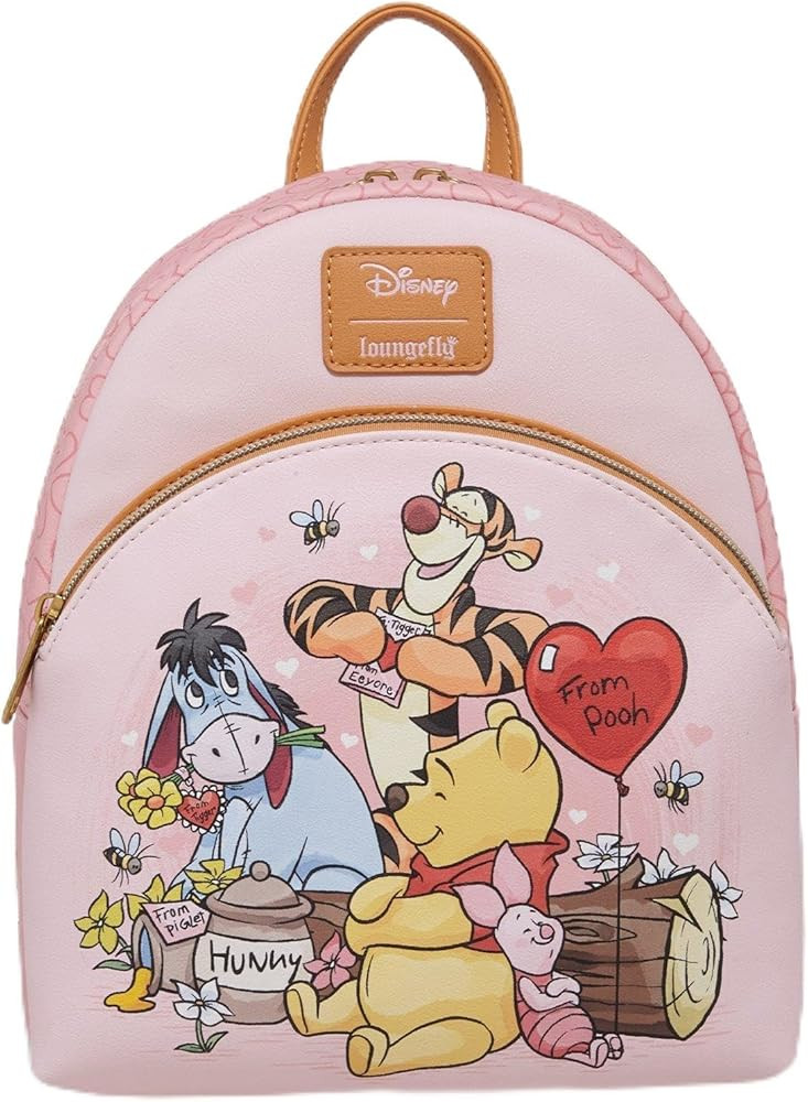 Loungefly Disney Winnie The Pooh Valentine's Day Mini Backpack BROWN LIGHT BROWN NONE | Amazon (US)