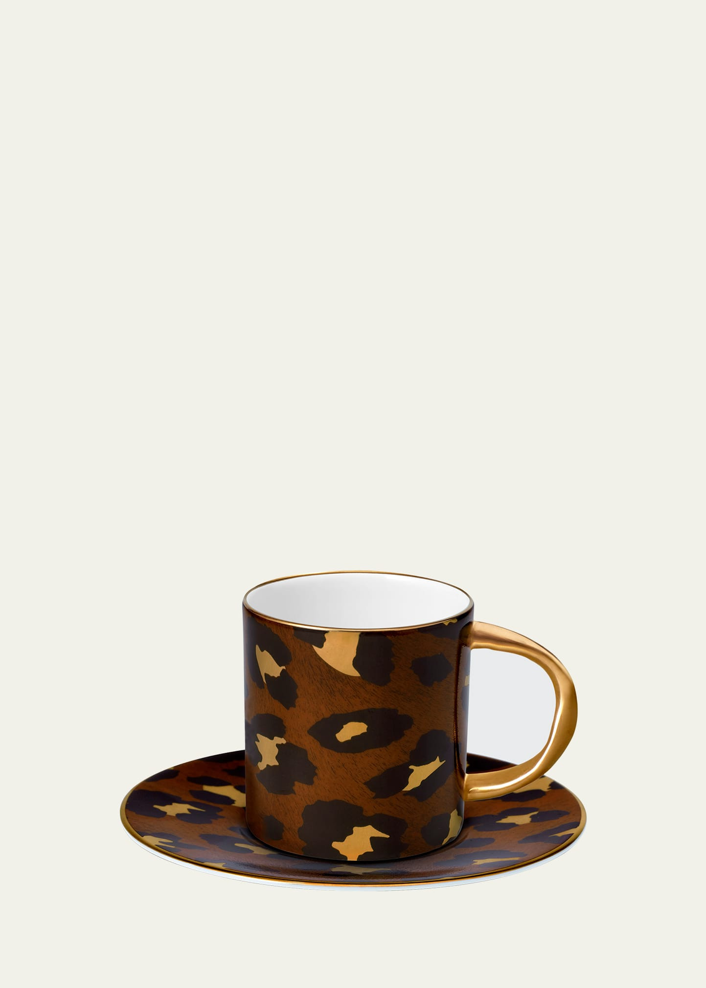 Leopard Espresso Cup with Saucer Plate | Bergdorf Goodman