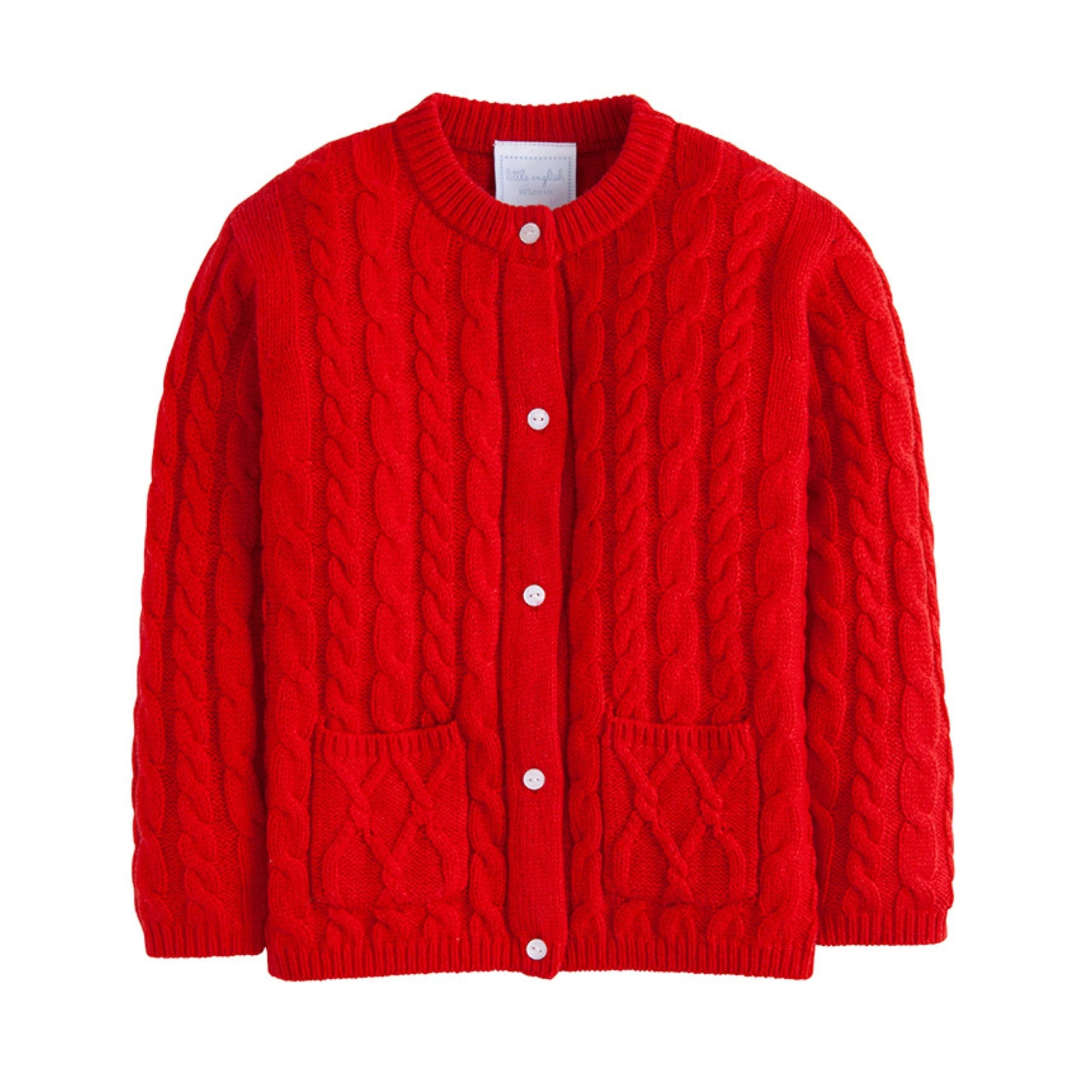 Little English Classic Cashmere Cardigan - Red | JoJo Mommy