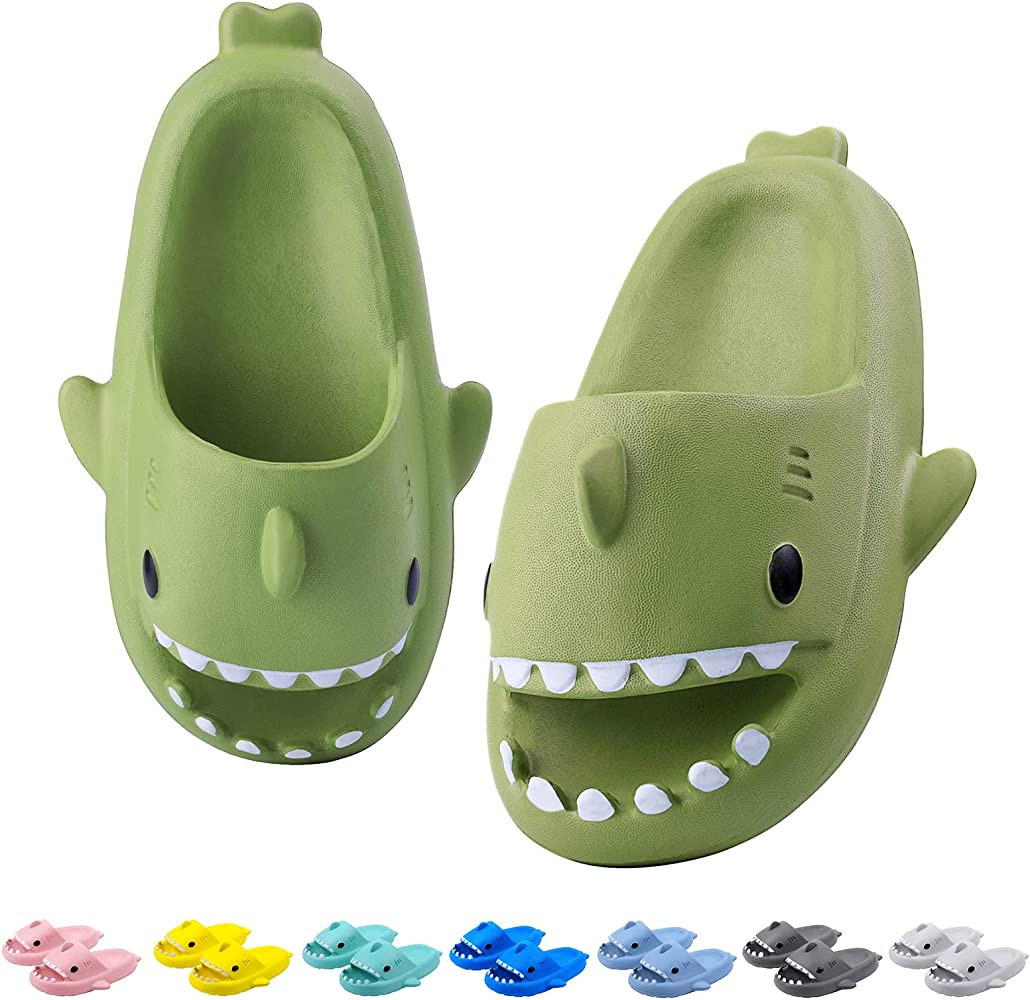 LAKIGE Kids Shark Cloud Slides | Toddler Boys Girls Shower Slippers | Baby Cute Cartoon Fish Clog... | Amazon (US)
