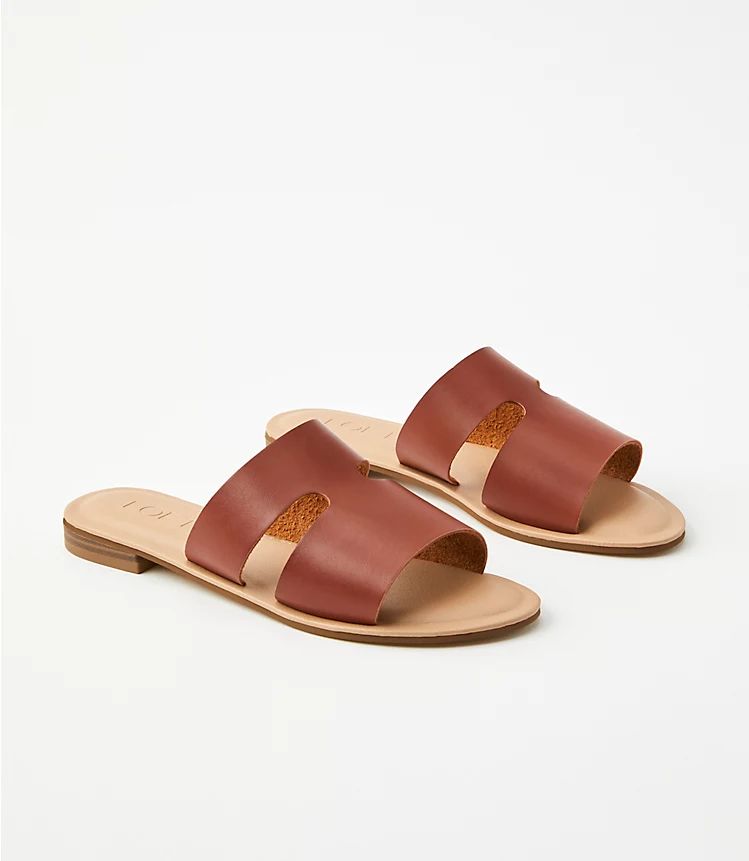 Cutout Slide Sandals | LOFT | LOFT