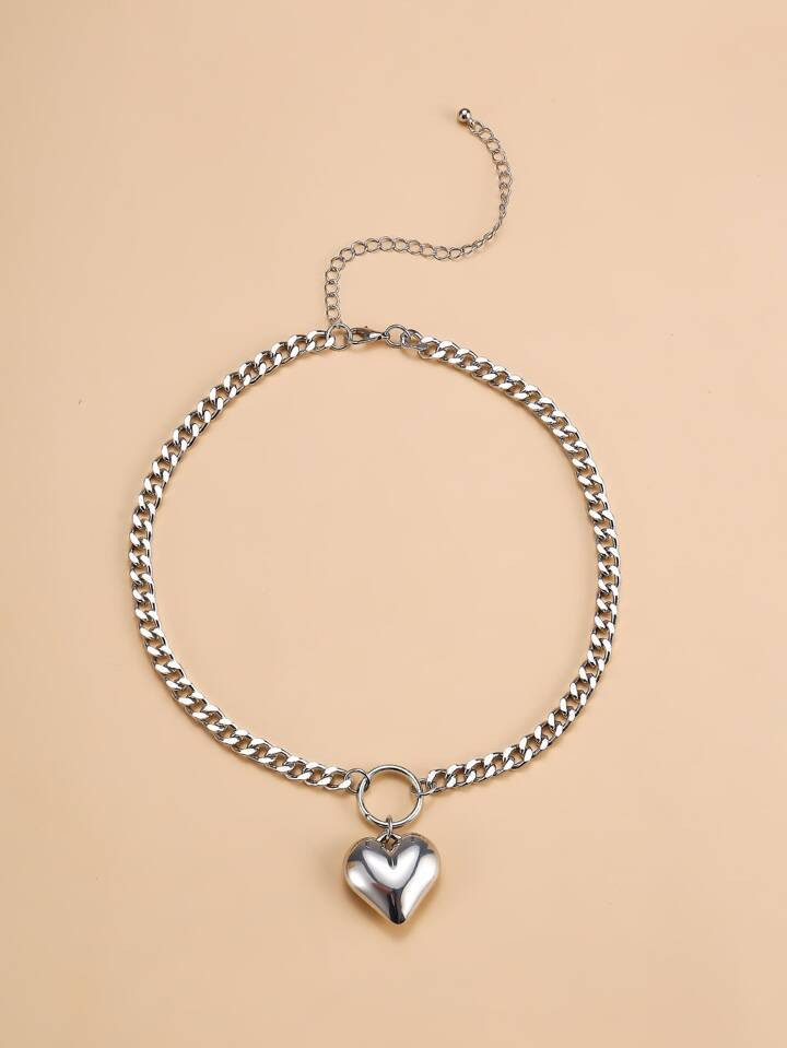 Heart Charm Chain Necklace | SHEIN