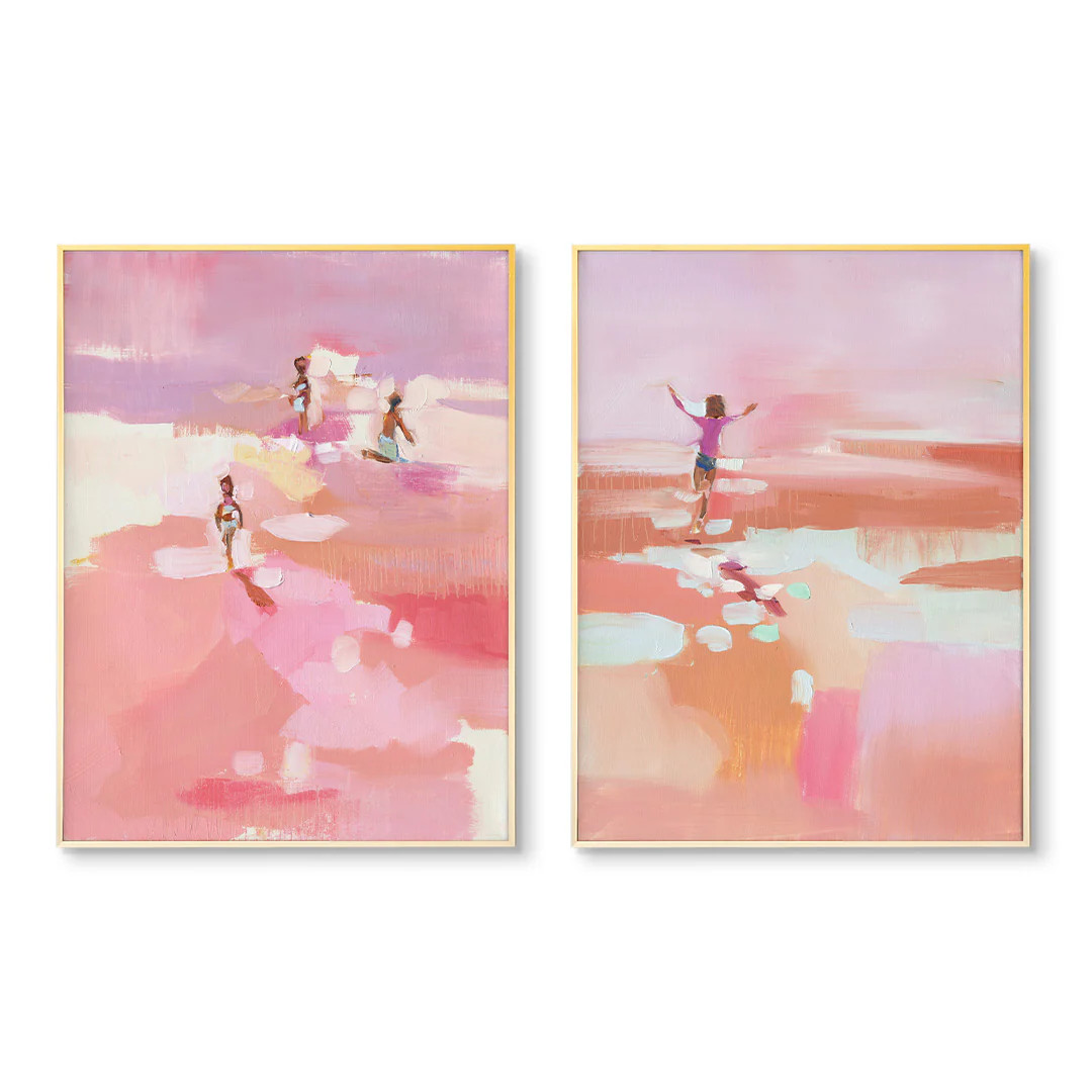 Pink Beach Pair by Jenny Westenhofer by Jenny Westenhofer Art Prints | Urban Garden Prints