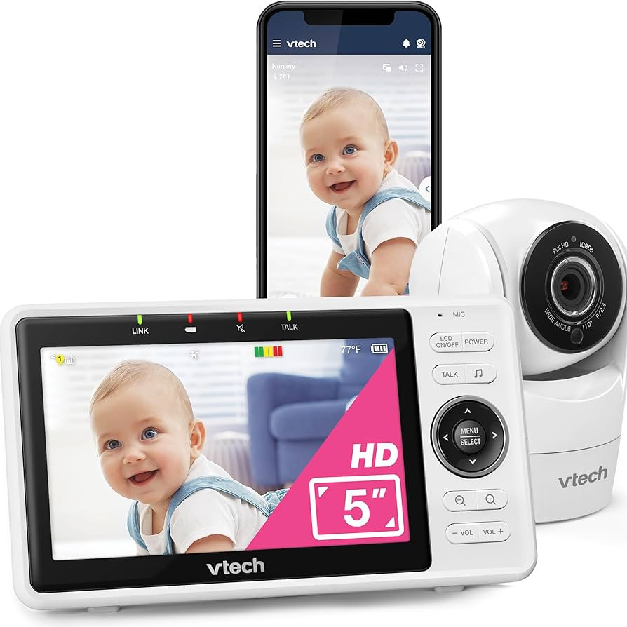 VTech Upgraded Smart WiFi Baby Monitor VM901, 5-inch 720p Display, 1080p Camera, HD NightVision, ... | Amazon (US)